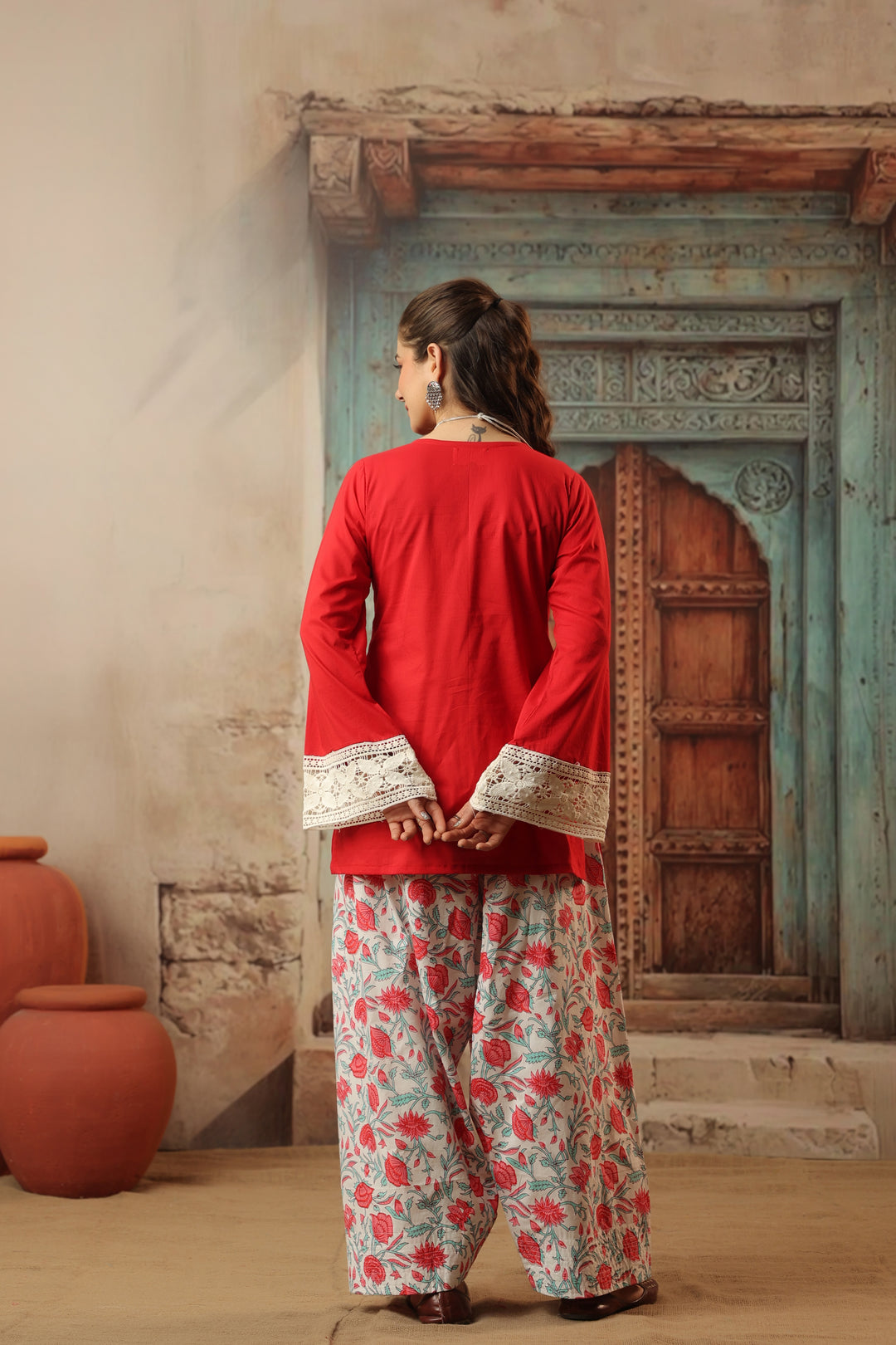Red Farshi Salwar Set