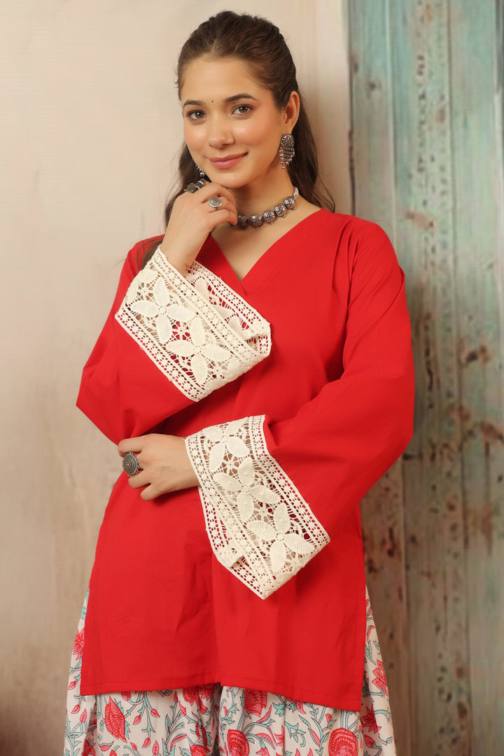 Red Farshi Salwar Set