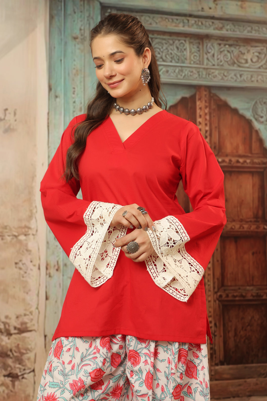 Red Farshi Salwar Set