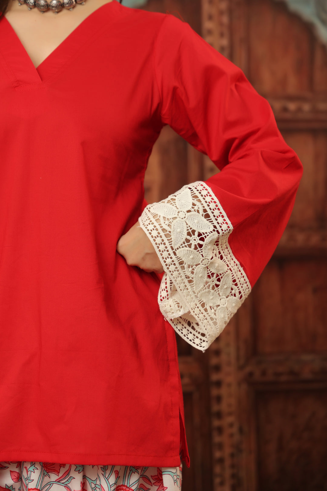 Red Farshi Salwar Set