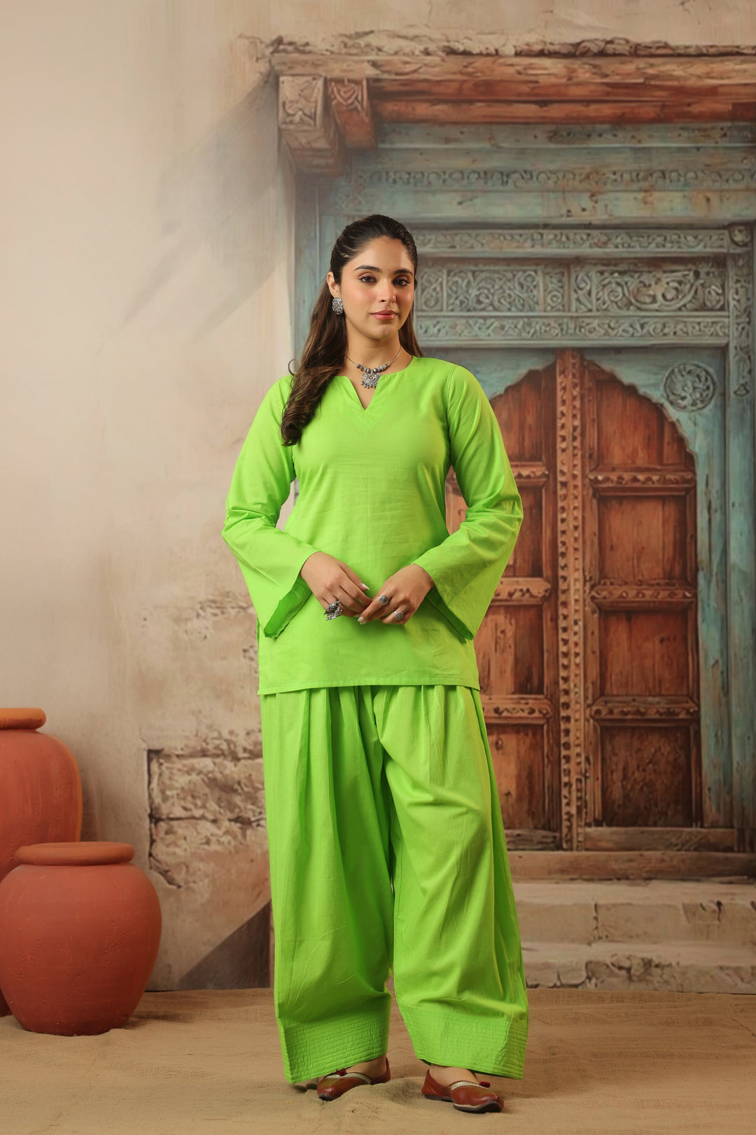 Lime Farshi Salwar Set