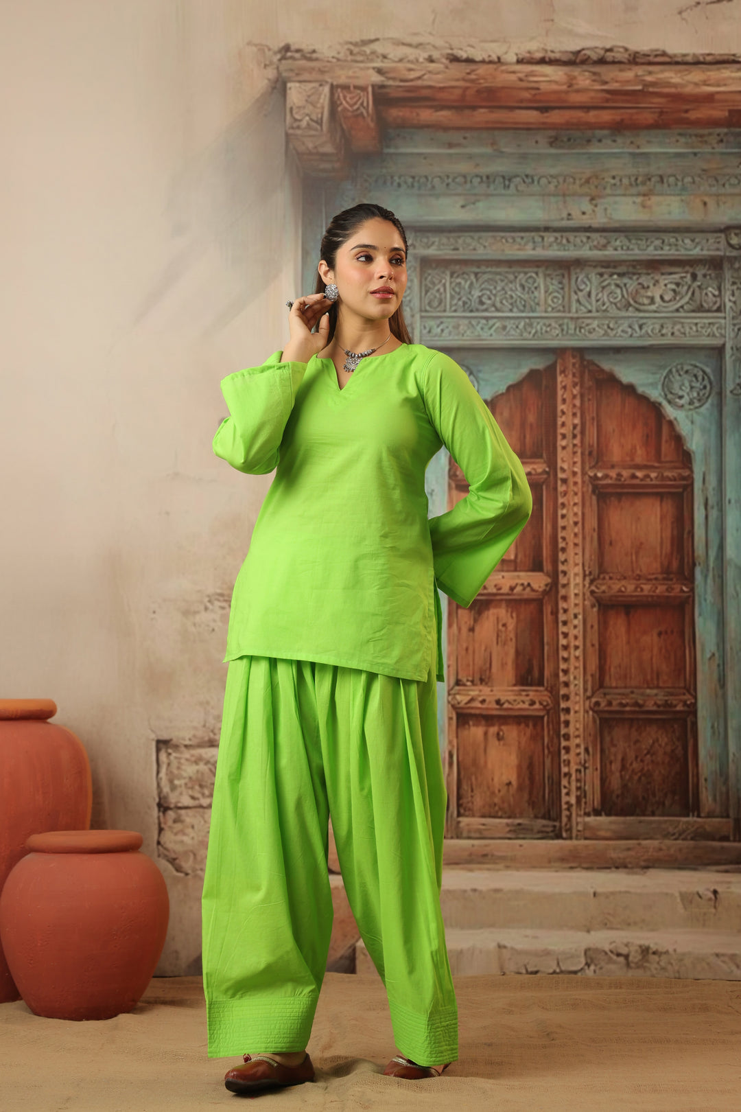 Lime Farshi Salwar Set