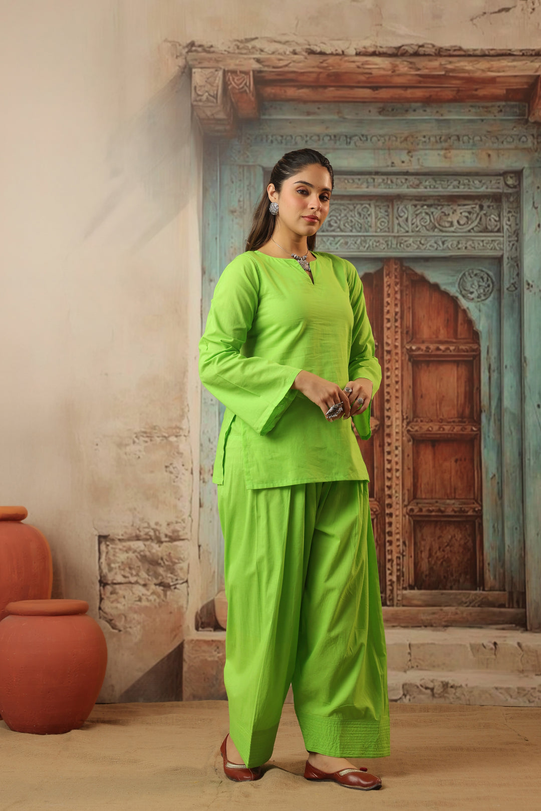 Lime Farshi Salwar Set