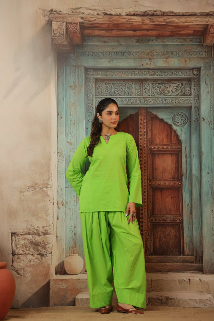 Lime Farshi Salwar Set