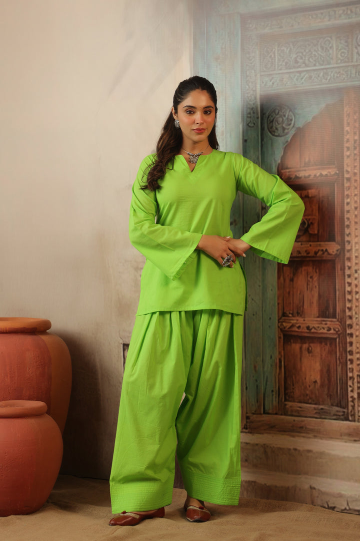 Lime Farshi Salwar Set
