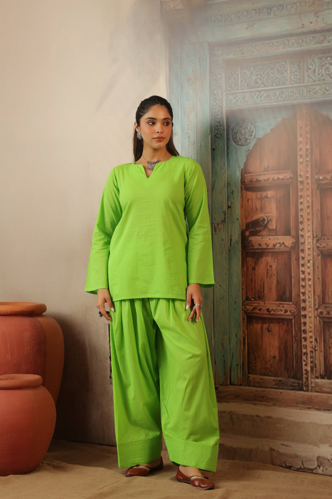Lime Farshi Salwar Set
