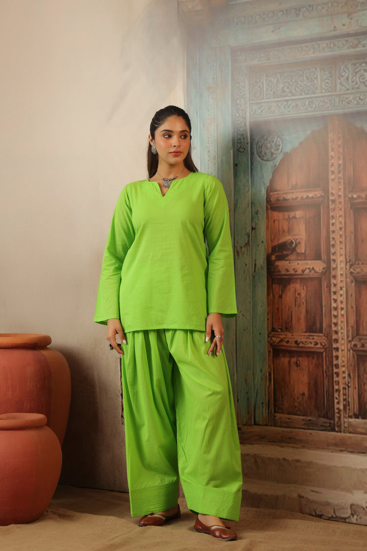 Lime Farshi Salwar Set