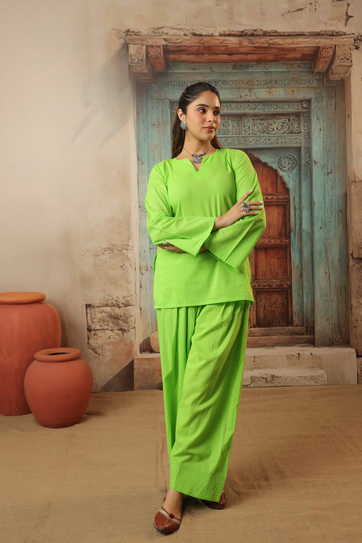 Lime Farshi Salwar Set