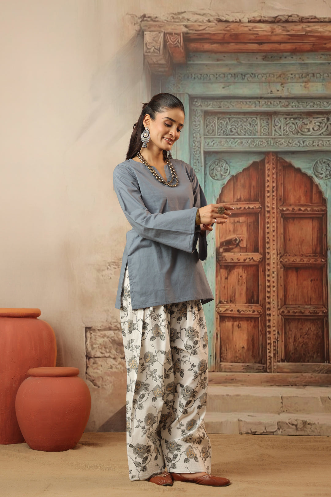 Grey Farshi Salwar Set