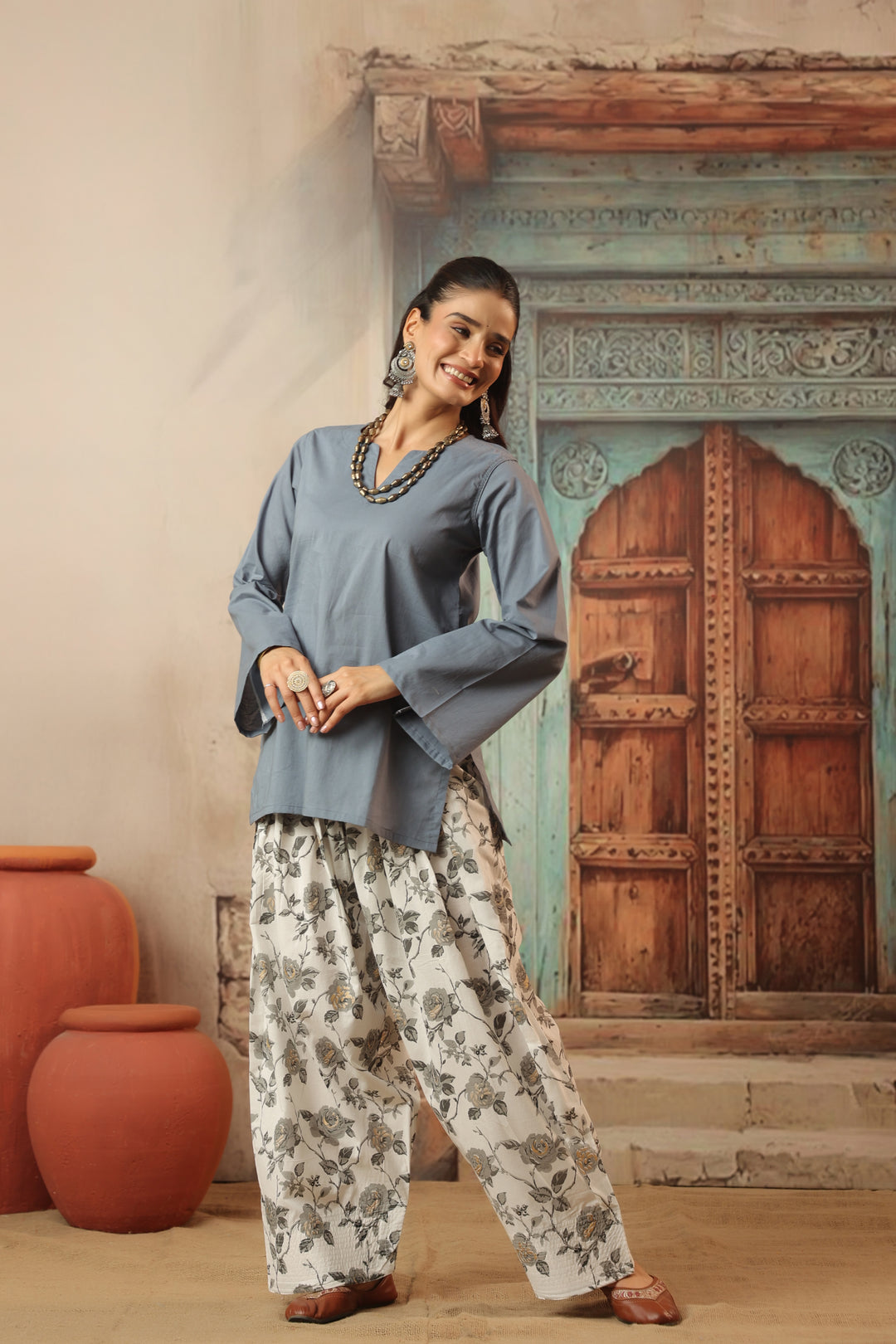 Grey Farshi Salwar Set