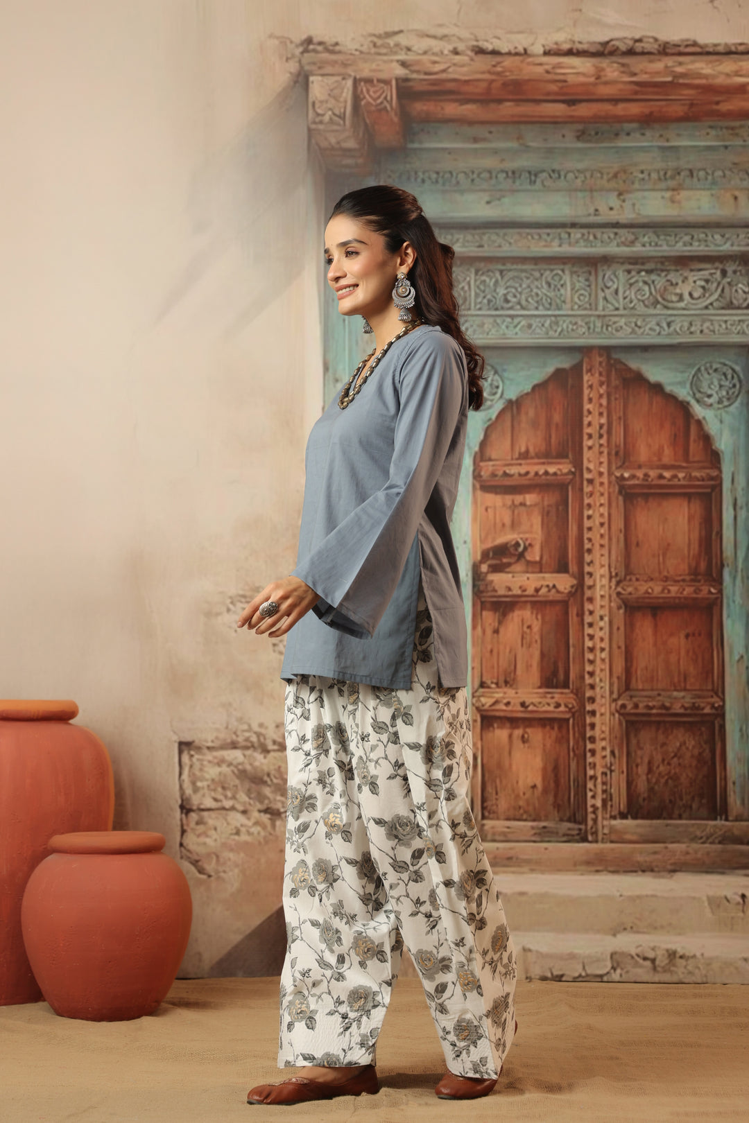 Grey Farshi Salwar Set