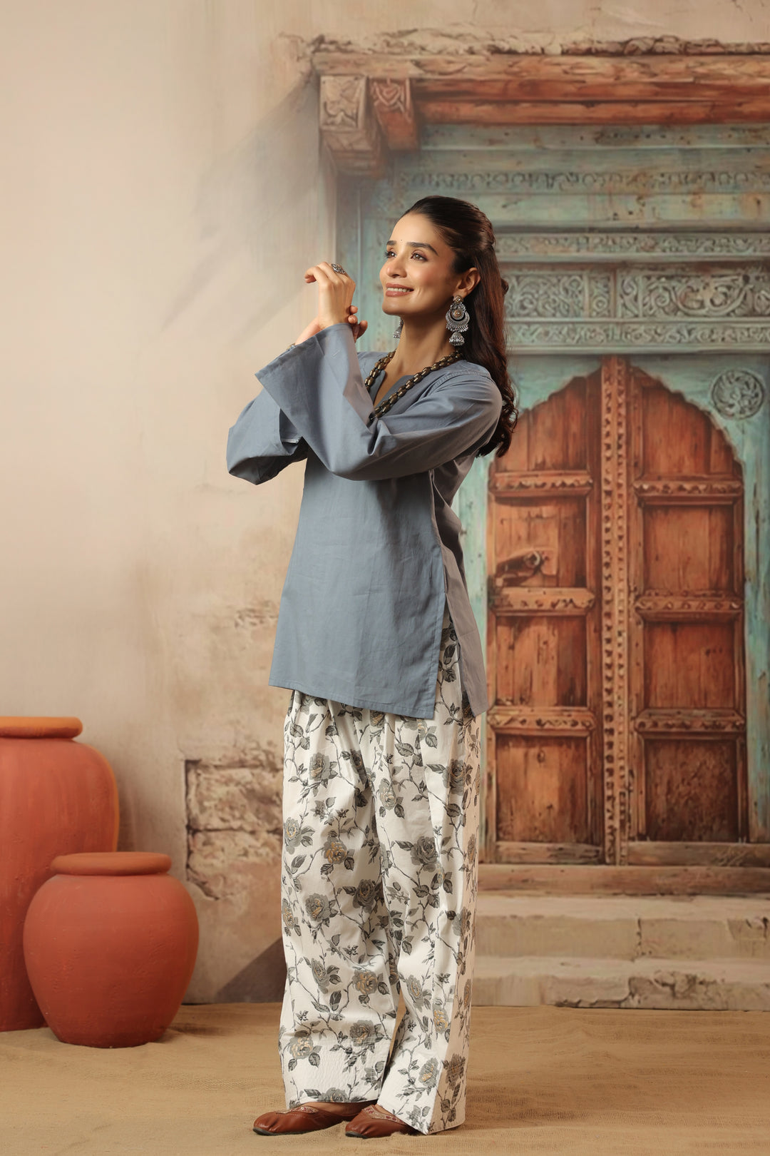 Grey Farshi Salwar Set