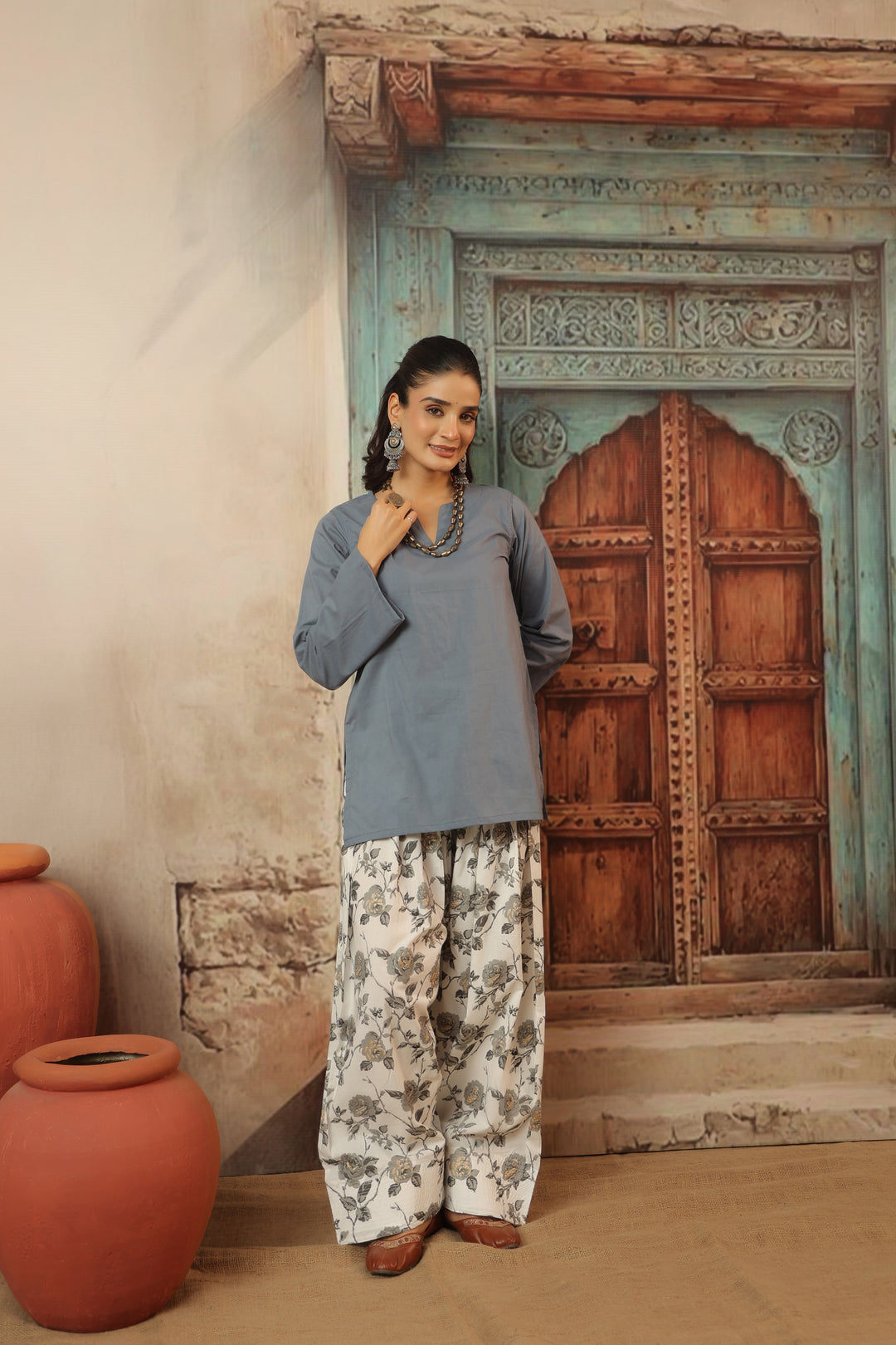 Grey Farshi Salwar Set