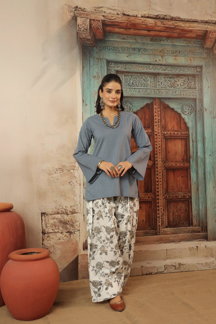 Grey Farshi Salwar Set