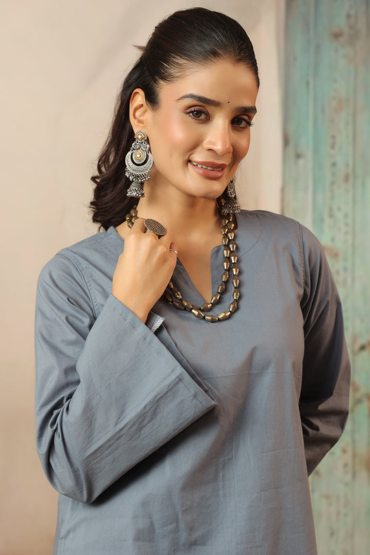 Grey Farshi Salwar Set