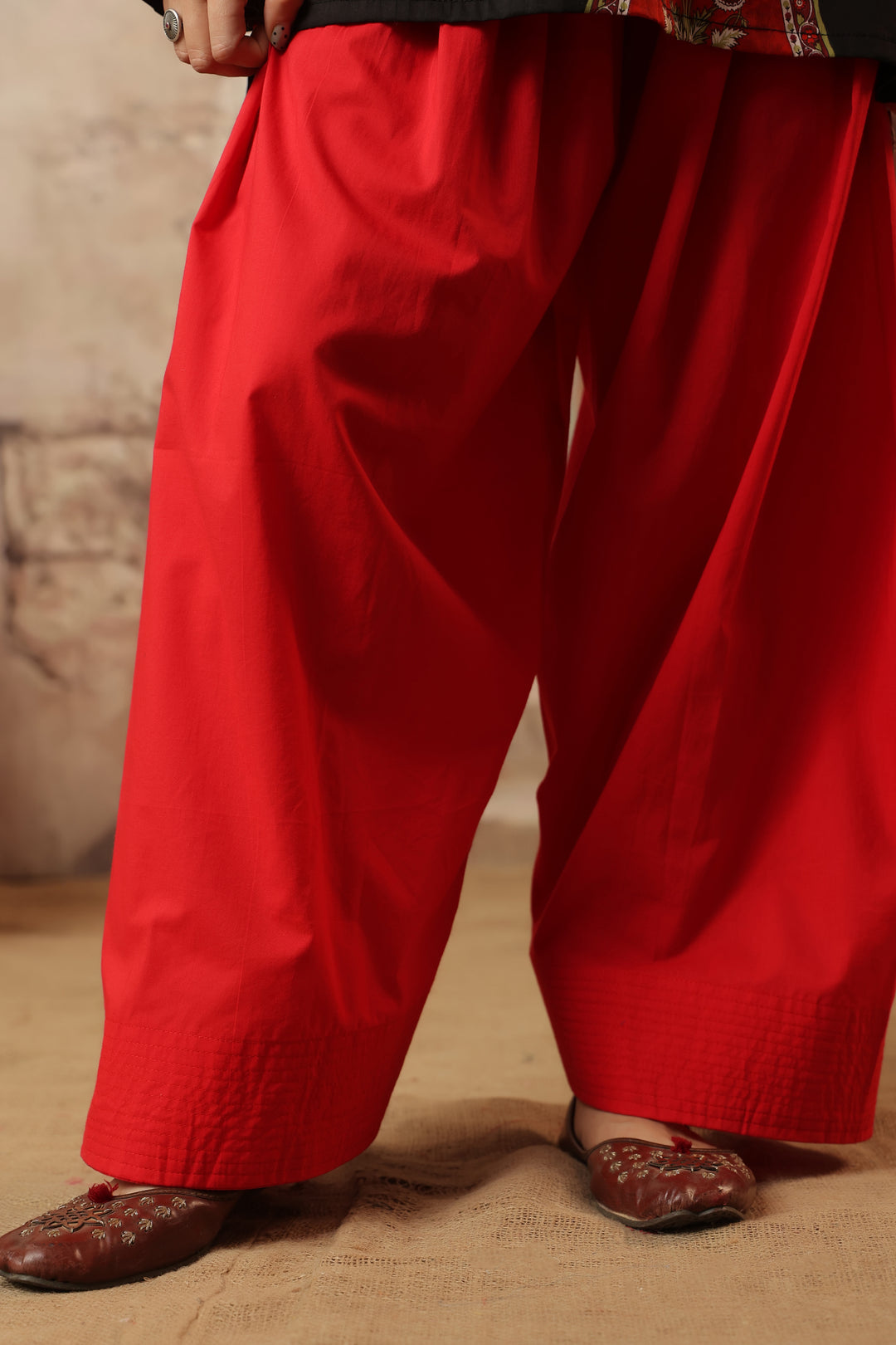 Black Red Farshi Salwar Set