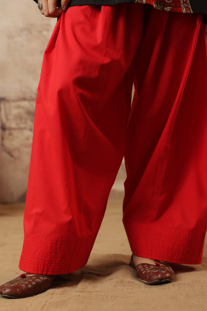 Black Red Farshi Salwar Set