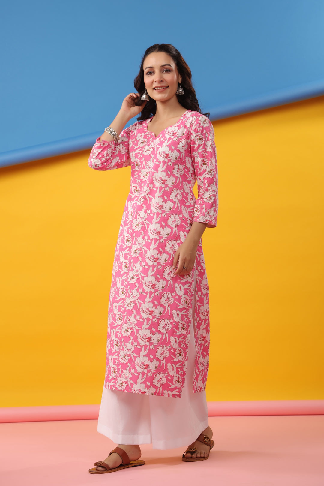 Light Pink Straight Kurta – DIMPLE DESIGN STUDIO
