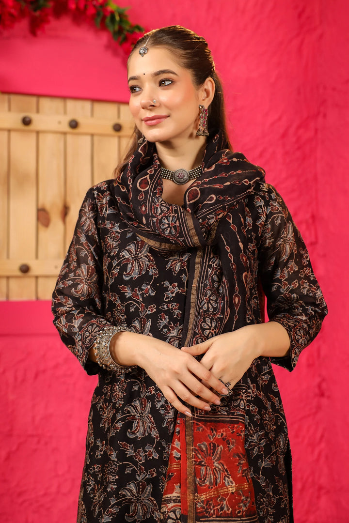 Unstitched - Kimaya Chanderi Suit Set