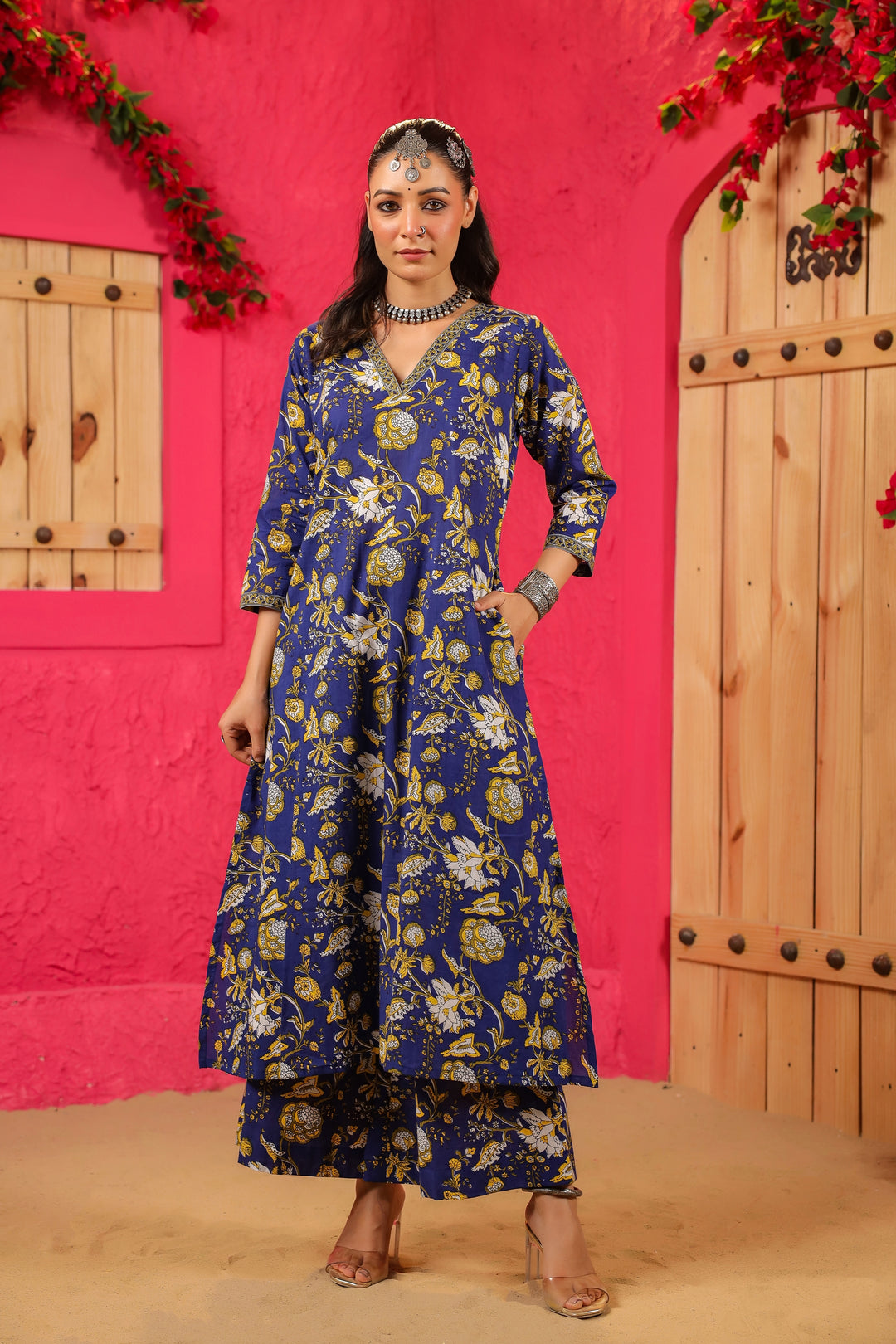 Tanaaz Cotton A-Line Kurta Set