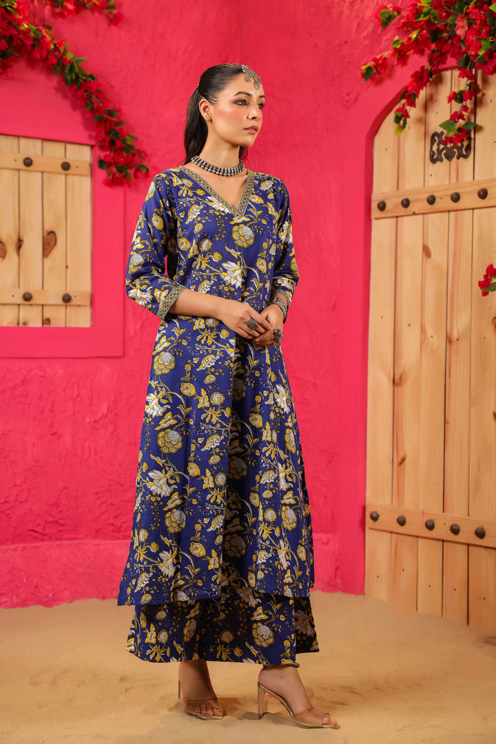 Tanaaz Cotton A-Line Kurta Set