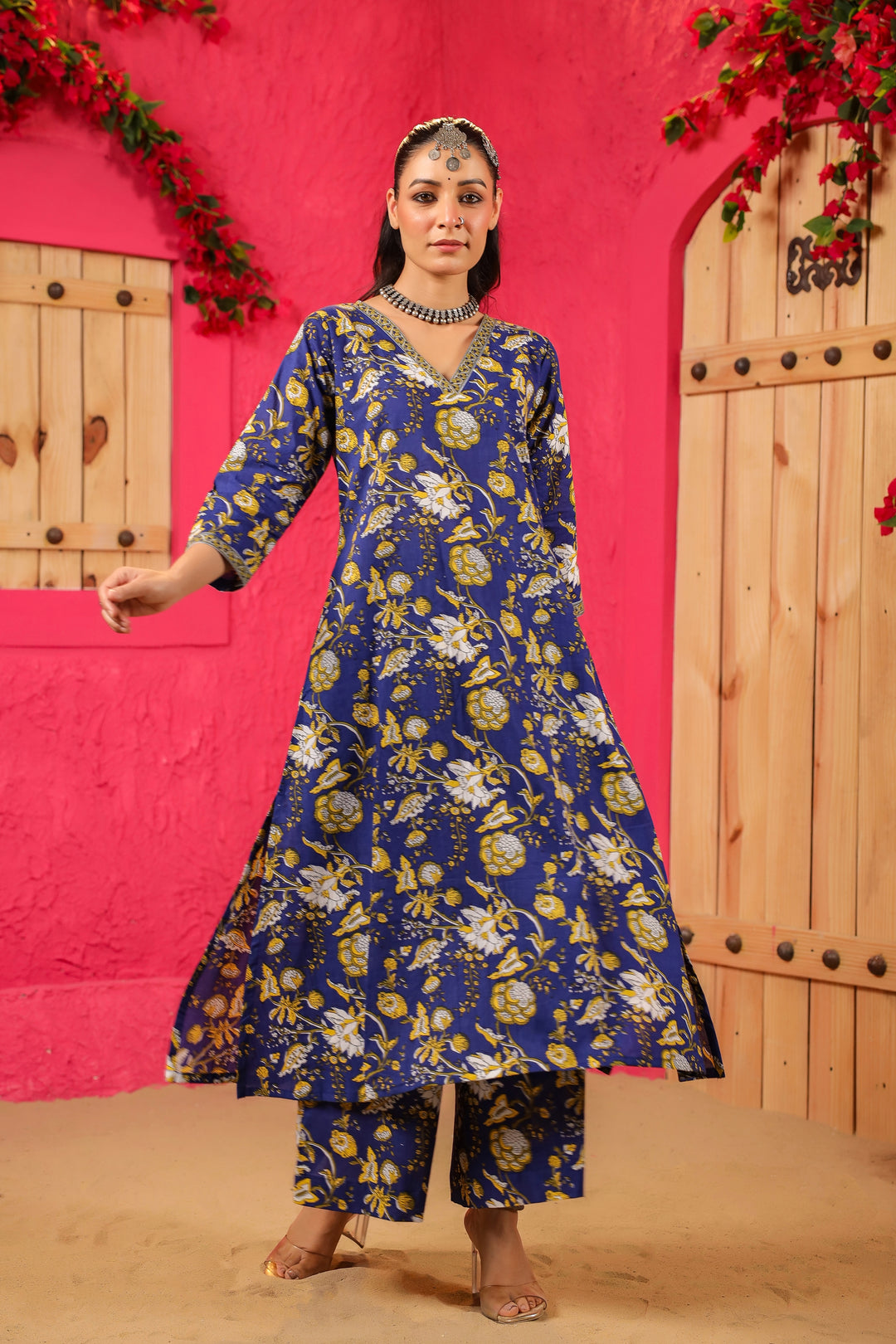 Tanaaz Cotton A-Line Kurta Set