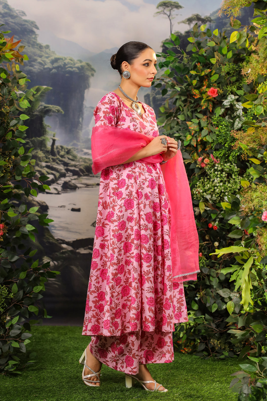 Syeda Anarkali Cotton Suit Set