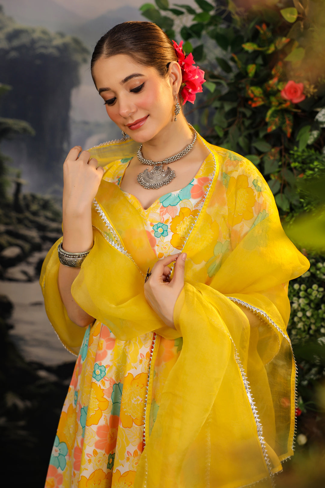 Sita Anarkali Cotton Suit Set