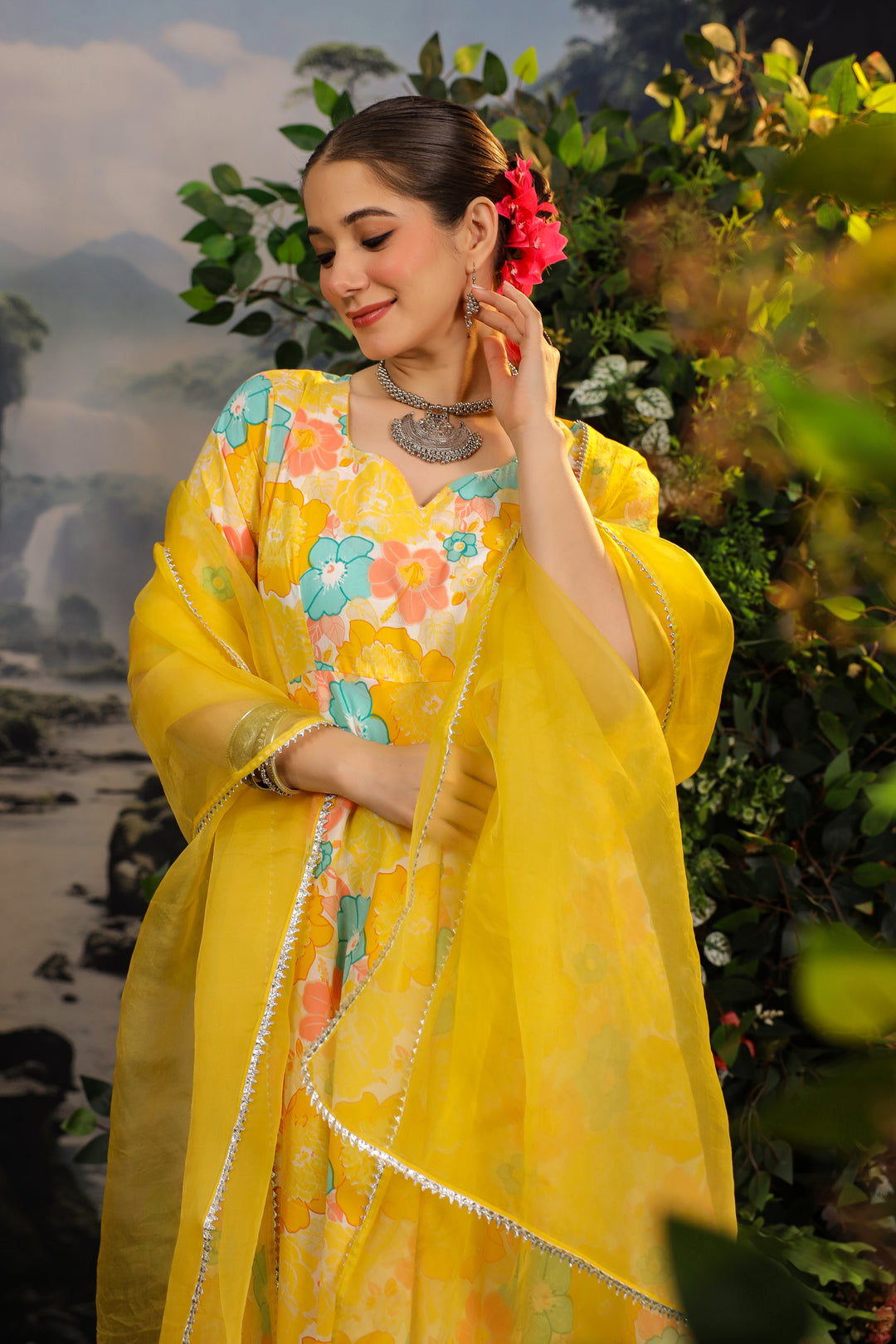 Sita Anarkali Cotton Suit Set