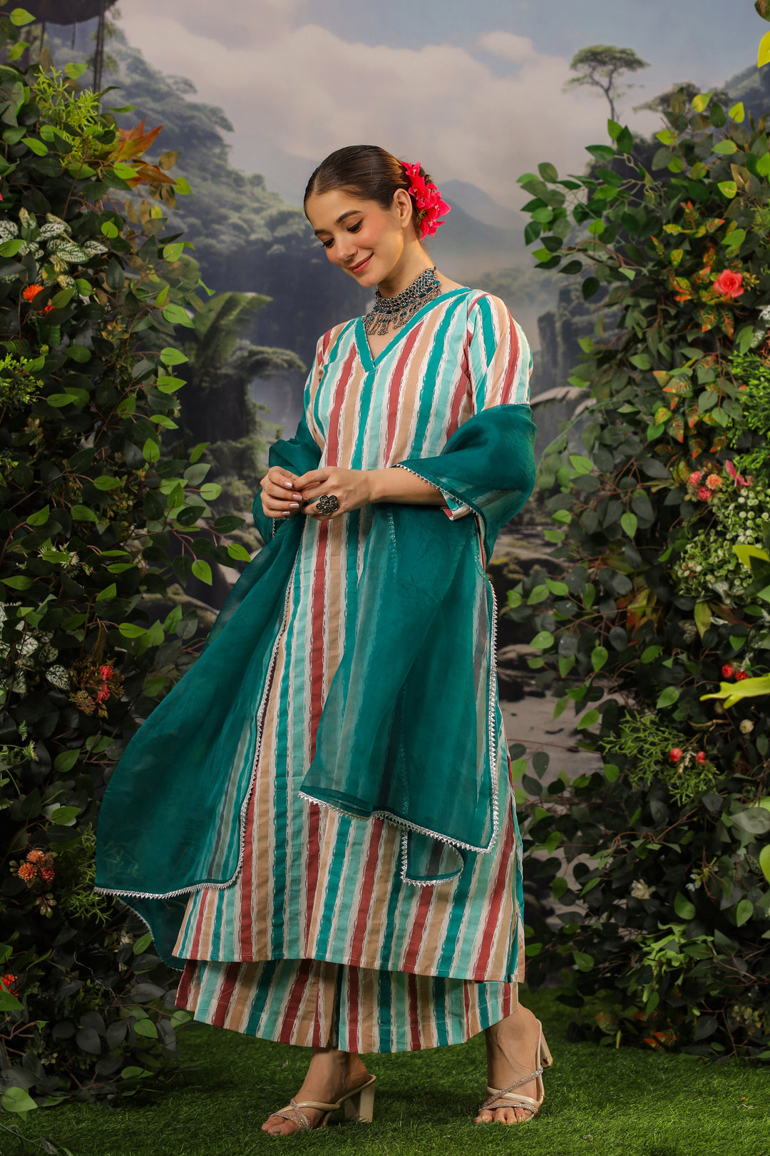 Zaheeda A-Line Kurta Set