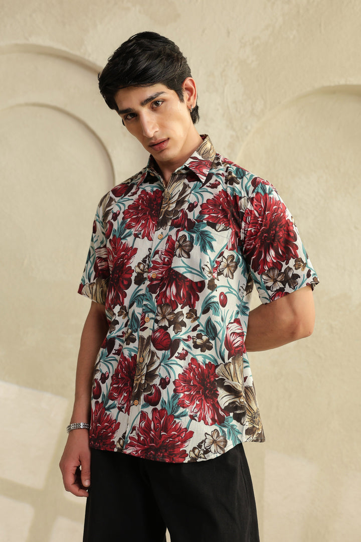 White Regular Fit Cotton Shirt