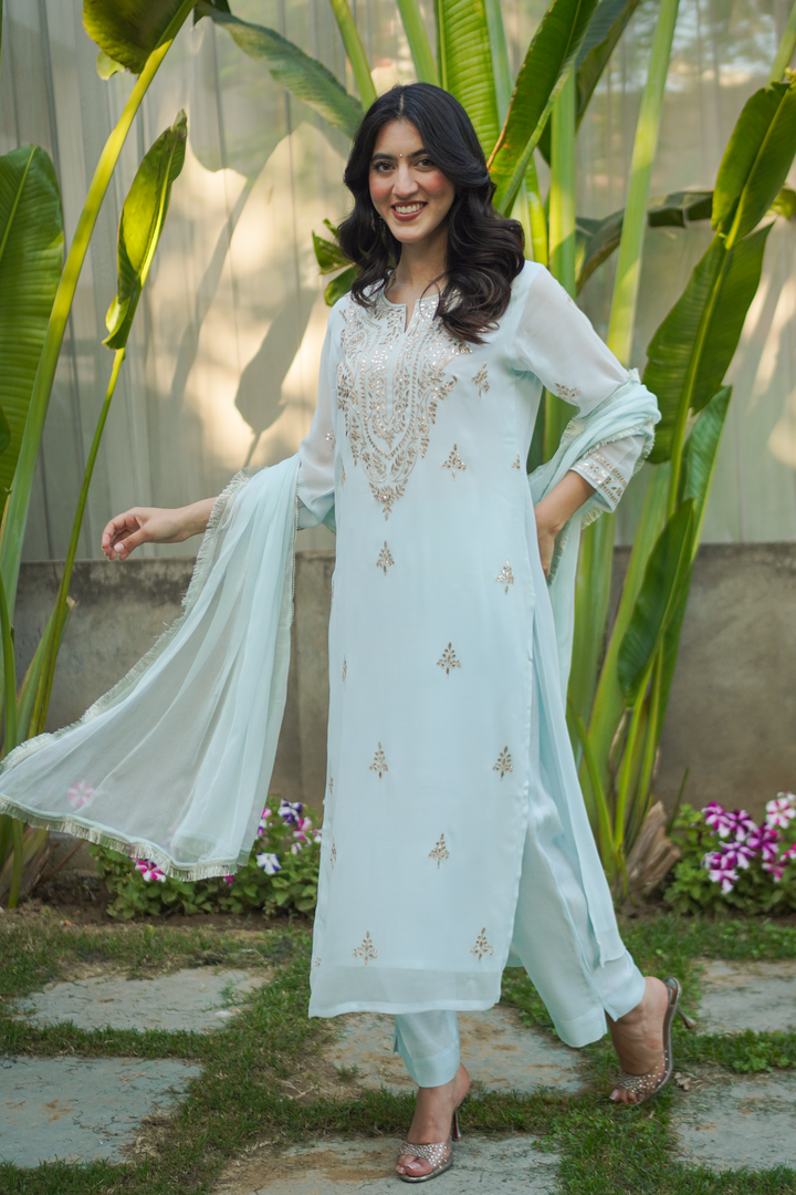 Prachi Blue Georgette Set