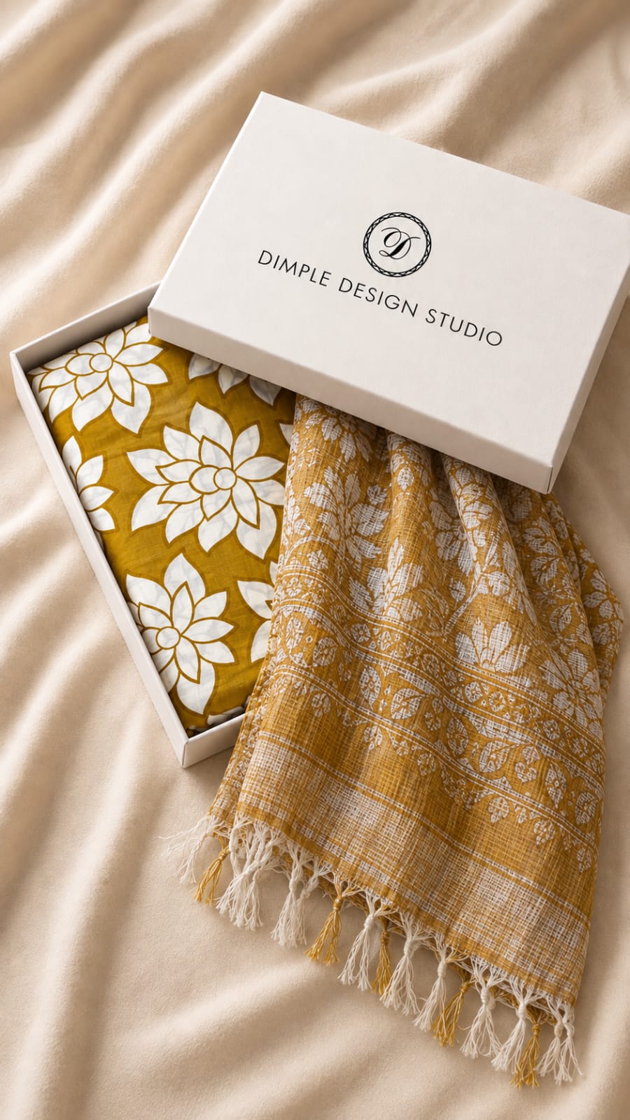 Unstitched - Yellow Lotus Cotton Suit Set
