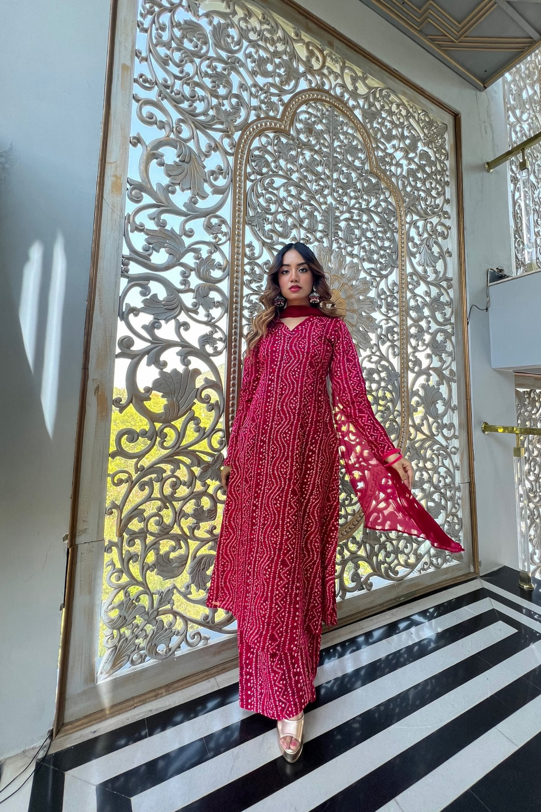 bandhani dress design pinterest Unveiling the Latest Cotton Bandhani Dress Designs on Libas