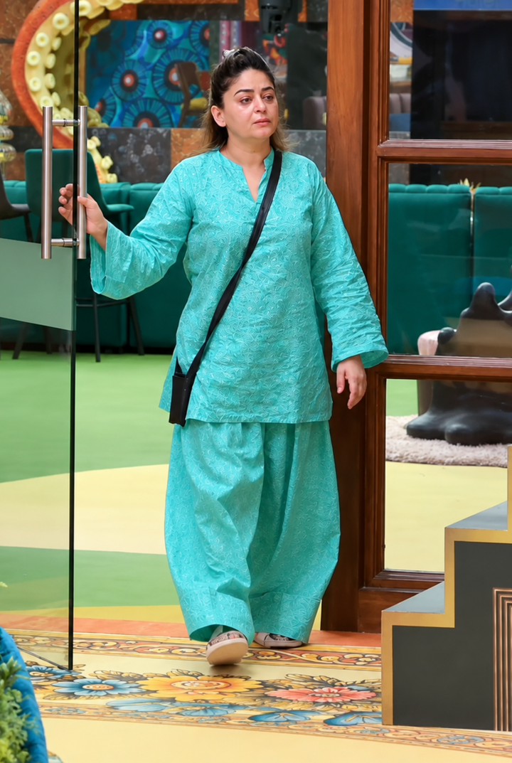 Farshi Blue Bandhej Cotton Set