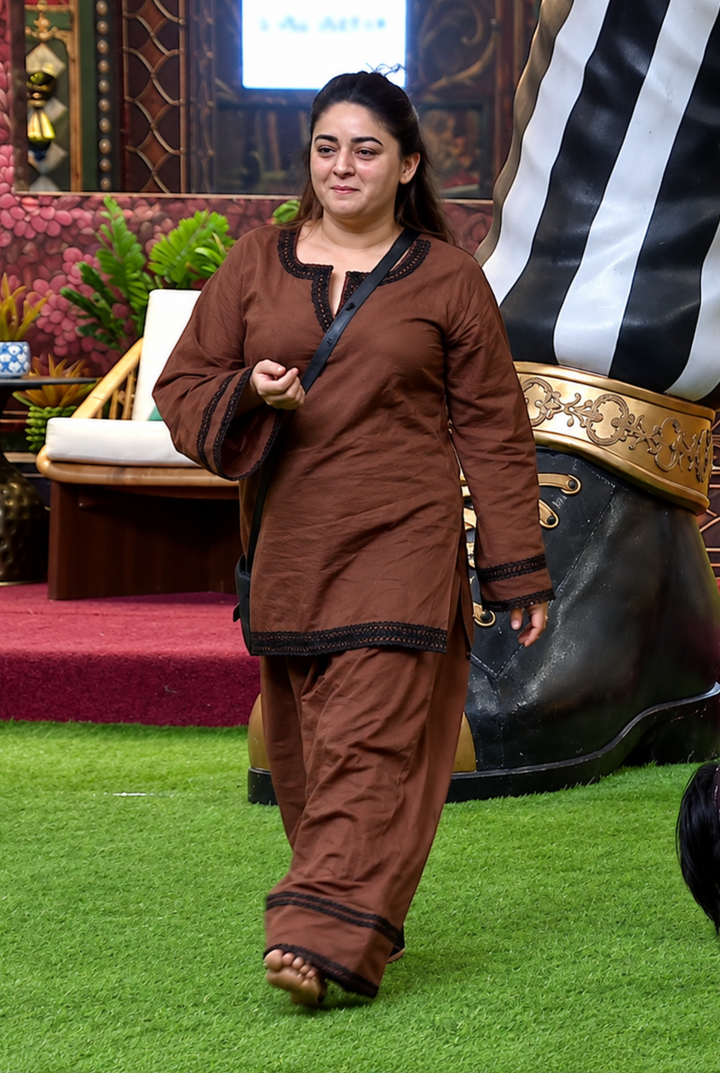 Dark Brown Cotton Farshi Set